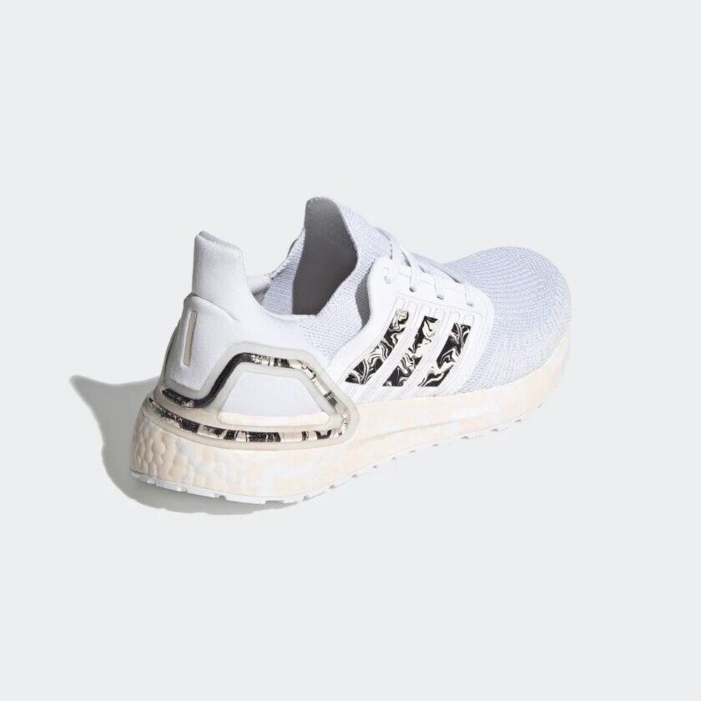WOMEN'S adidas UltraBoost 20 Glam Pack - White Pink Tint FW5721 - Picture 5 of 10